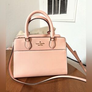 Kate spade handbag- pink, gold hardware. Perfect for spring!